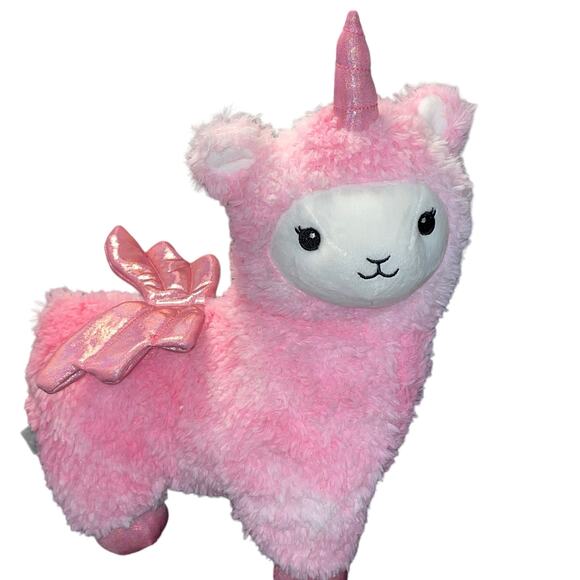 FAO Schwarz Plush Llamacorn Llama Unicorn Glow Brights Pegasus Sound Nursery 14" - Picture 3 of 13
